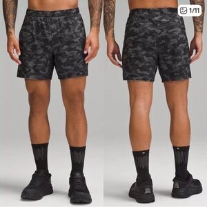 Lululemon Men’s Surge Lined Athletic Shorts in Camo Black Multi- SZ XL